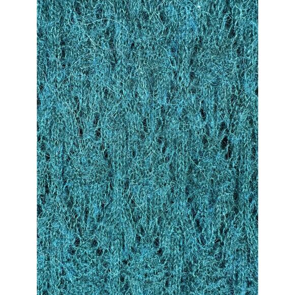 FREE PEOPLE Alpaca Wool Patterned Knit V Neck tunic Sweater Top Green Size XS - Picture 5 of 7